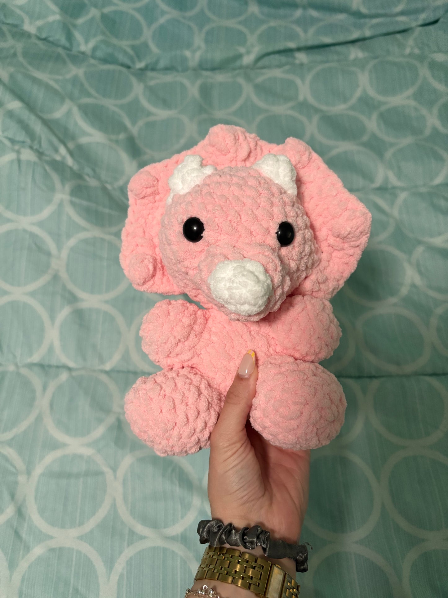 Crochet triceratops