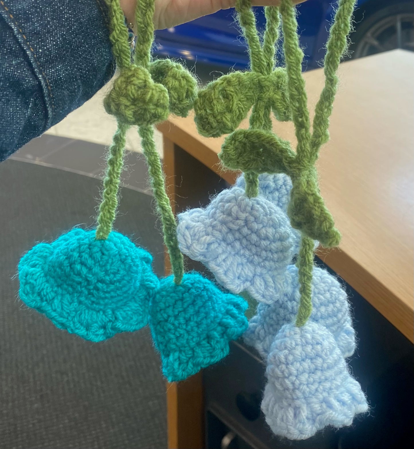 Crochet Flower Car Charm