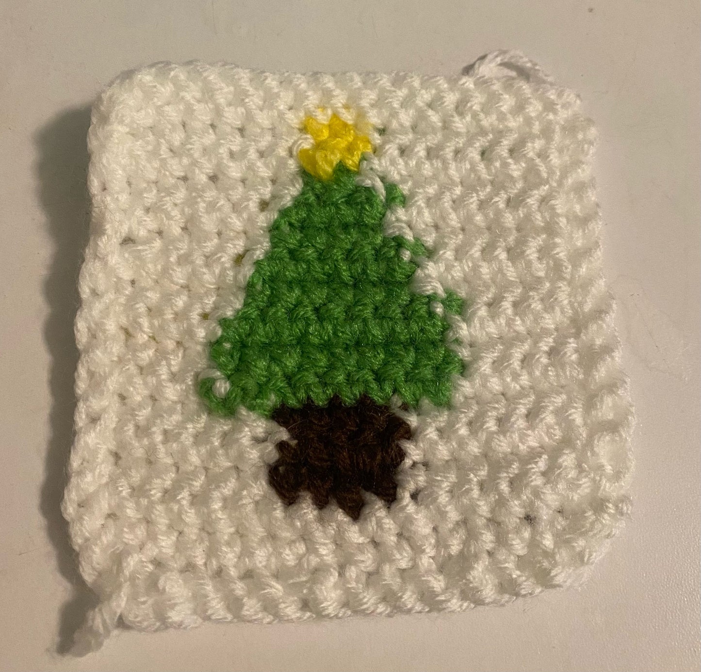 Crochet Christmas Tree Coasters