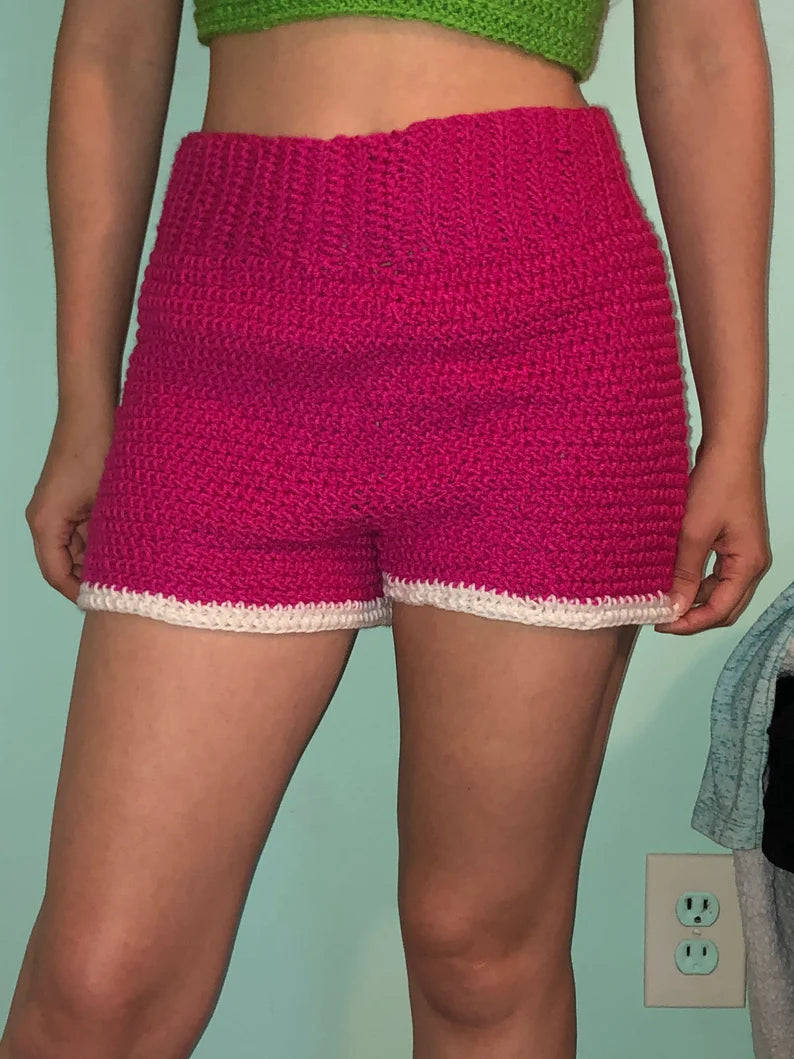 Strawberry Crochet Shorts