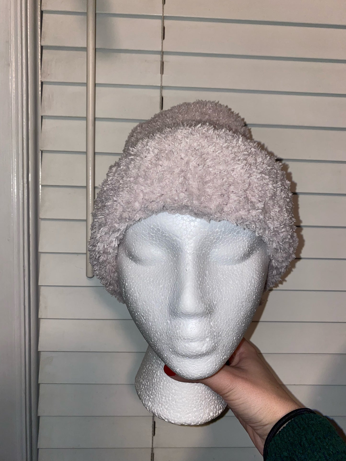 Fuzzy Crochet Beanie