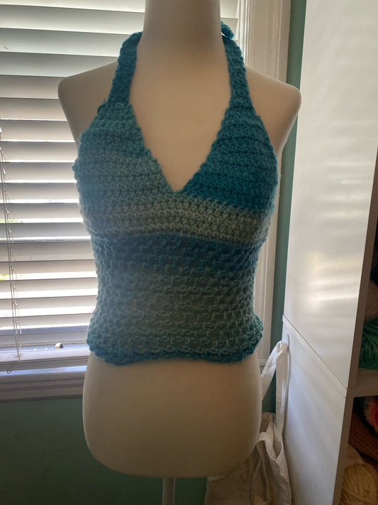 Crochet Mesh Backless Bralette