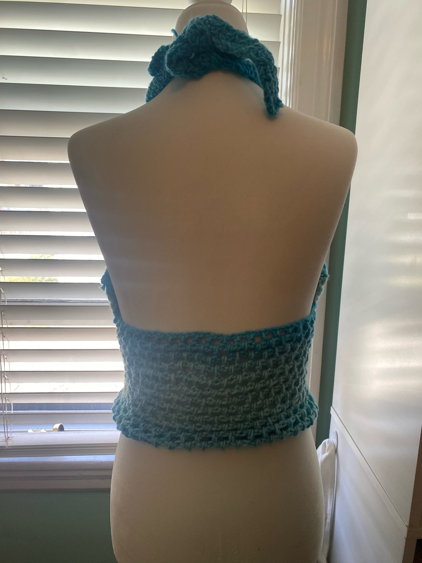 Crochet Mesh Backless Bralette