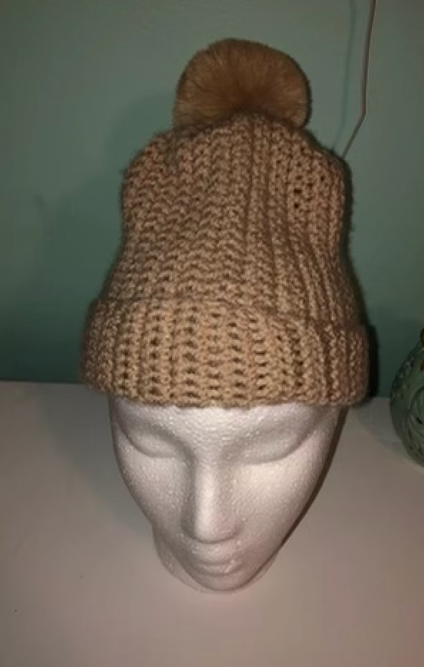 Crochet Beanie with Ball