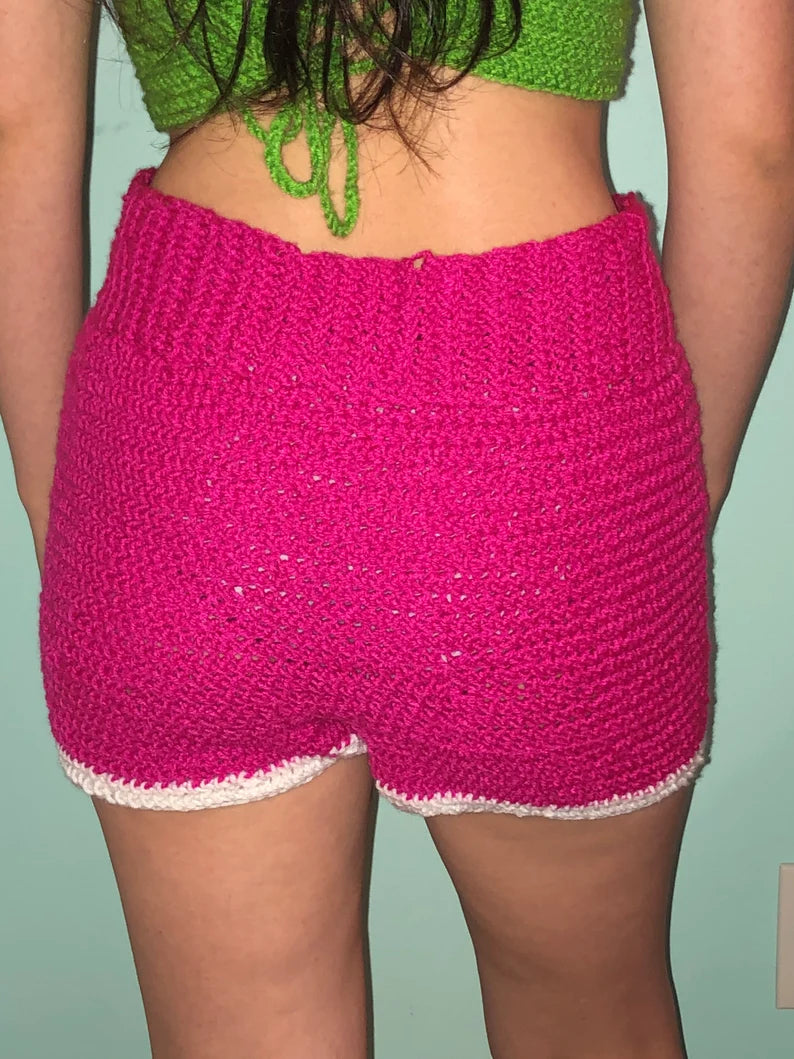 Strawberry Crochet Shorts