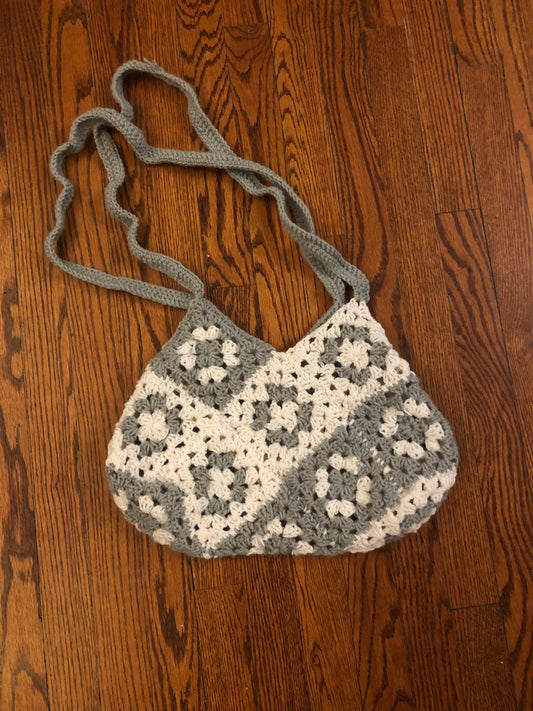 Large Crochet Granny Square Tote Bag